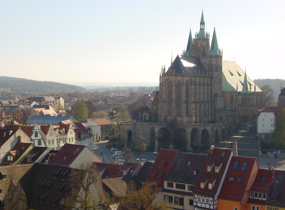 Blick zum Erfurter Dom